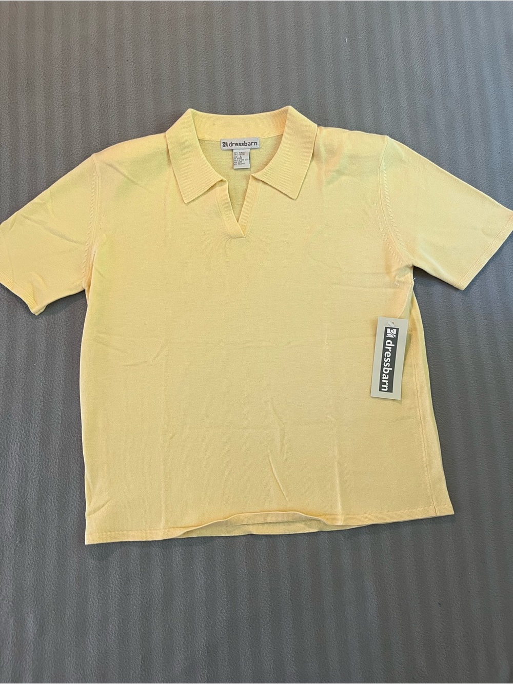 dressbarn Pale Yellow Girls' Polo Shirt